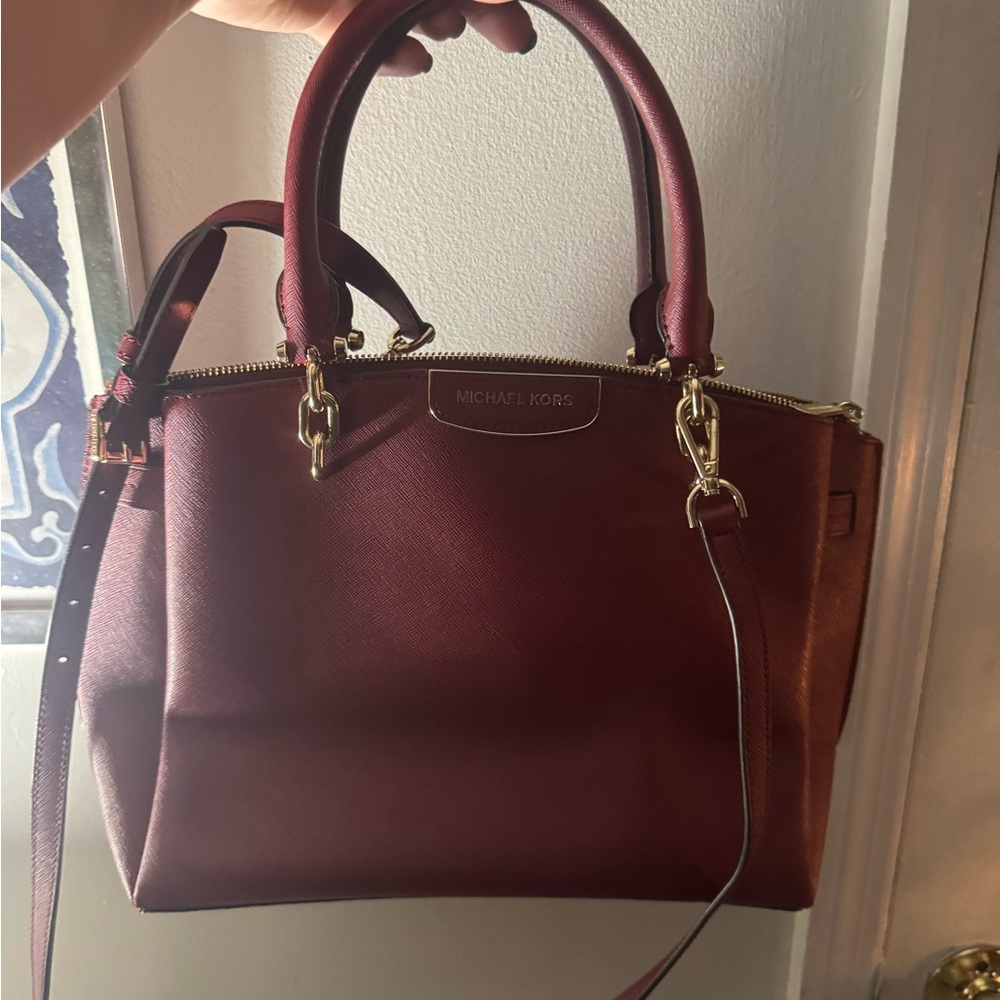 Michael Kors Burgundy Leather Bag